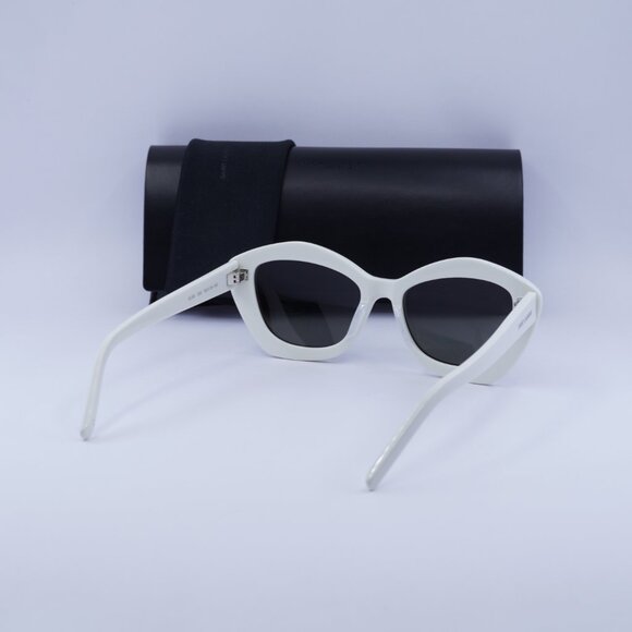 Saint Laurent SL68 004 Cat Eye Sunglasses - Ivory/Grey - Picture 10 of 11